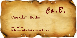 Csekő Bodor névjegykártya